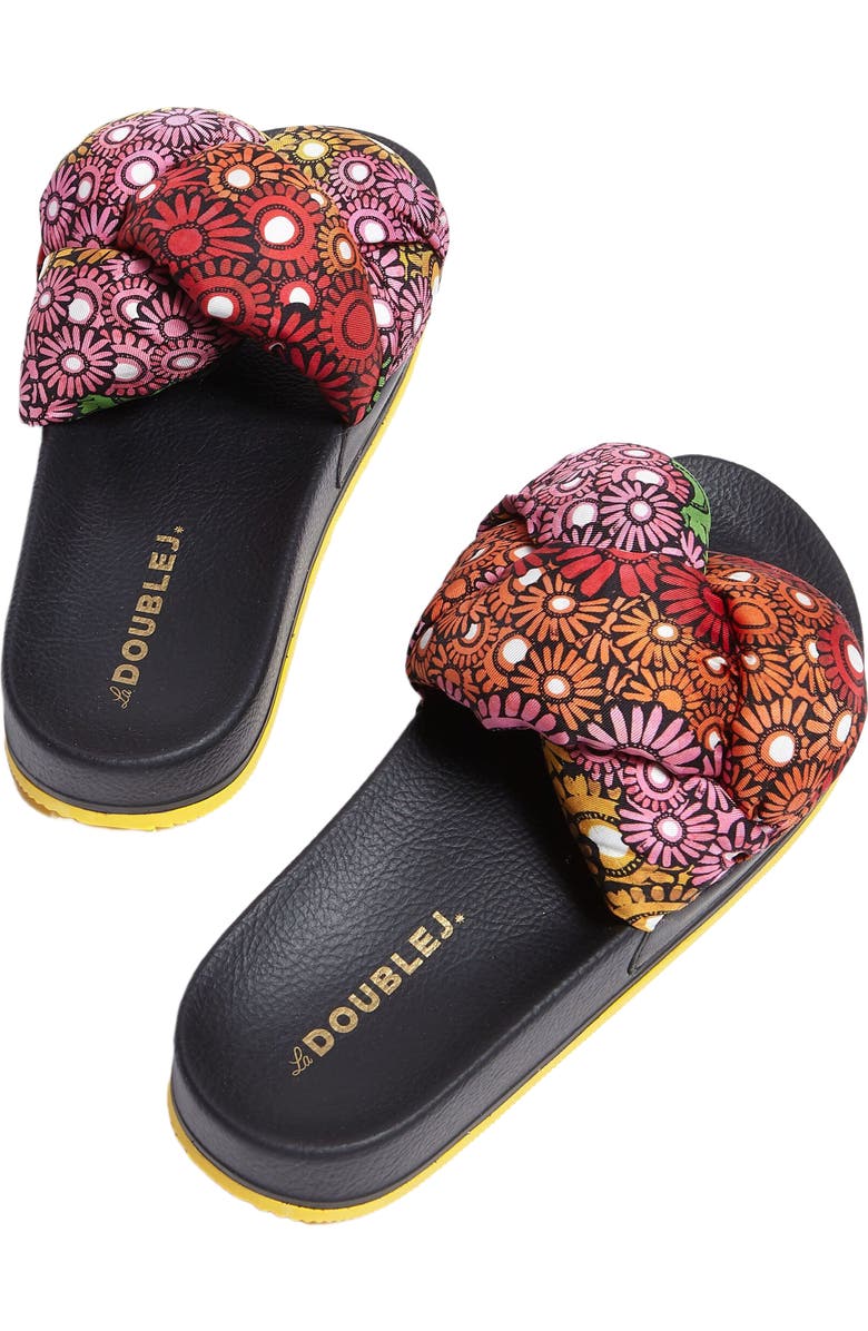 La DoubleJ Treccia Slides Pride Daisy Multicolor, Alternate, color, Pride Daisy Multicolor