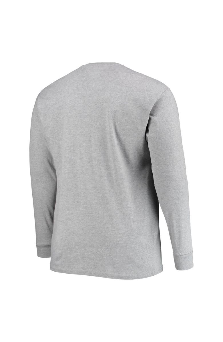 FANATICS Men's Fanatics Branded Heathered Gray New England Patriots Big & Tall Practice Long Sleeve T-Shirt, Alternate, color, Heather Gray