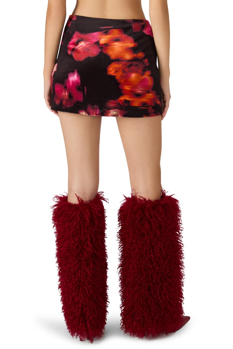 Cindi Floral Print Miniskirt, Alternate, color, BLURRY FLORAL