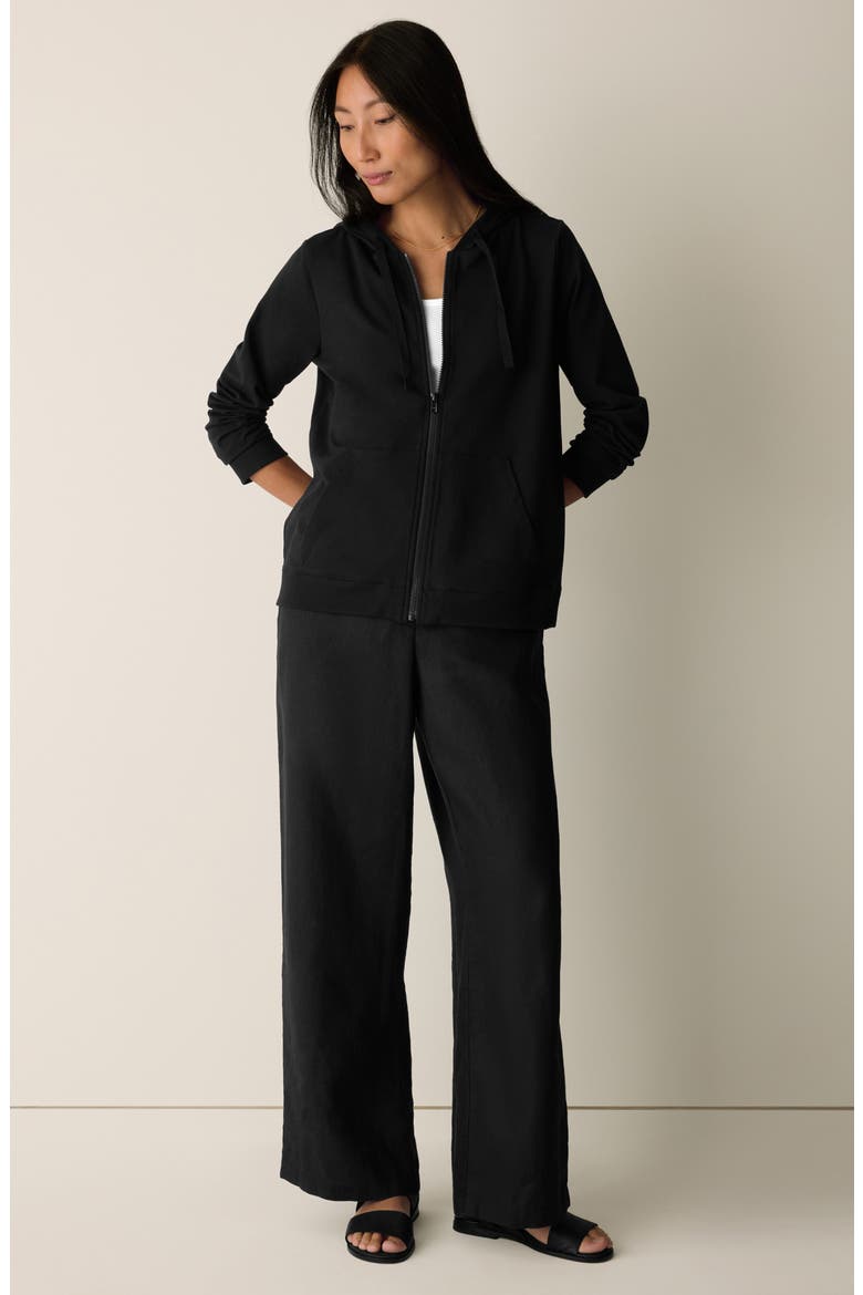 Hooded Zip Jacket, Alternate, color, BLACK