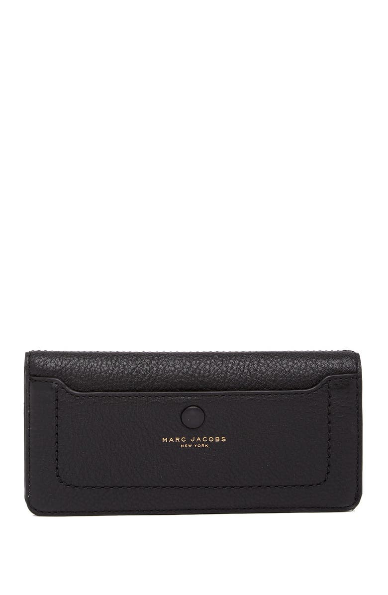 Marc Jacobs Open Face Leather Wallet, Main, color,