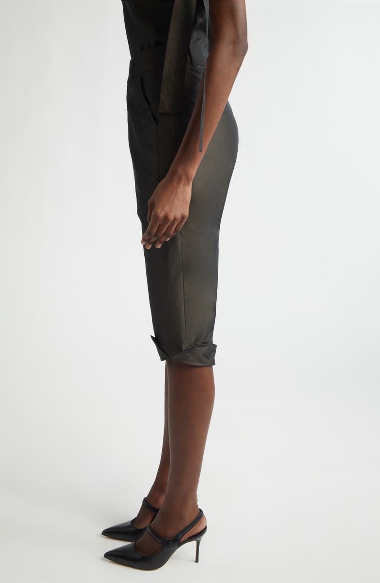 renaissance renaissance Sami Duchesse Satin Capri Pants, Alternate, color, Brown