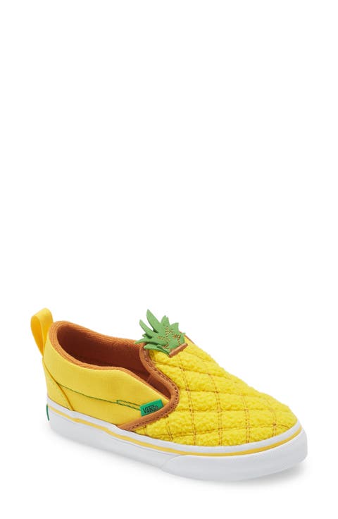 Pineapple Slip-On V Sneaker (Baby, Walker & Toddler)