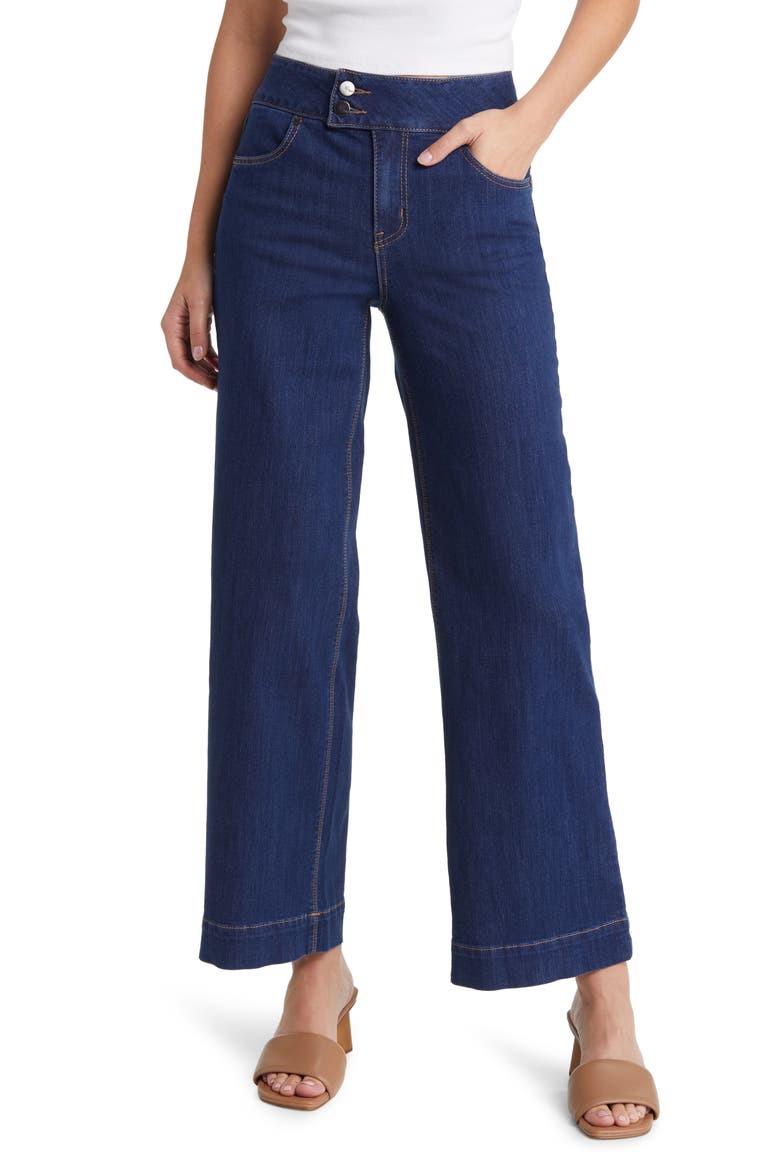 Two-Button High Waist Wide Leg Jeans, Main, color, QUINLIN