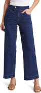 1822 Denim Two-Button High Waist Wide Leg Jeans