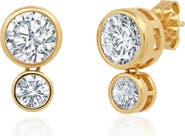 Crislu Brilliant-Cut Cubic Zirconia Double Stud Earrings