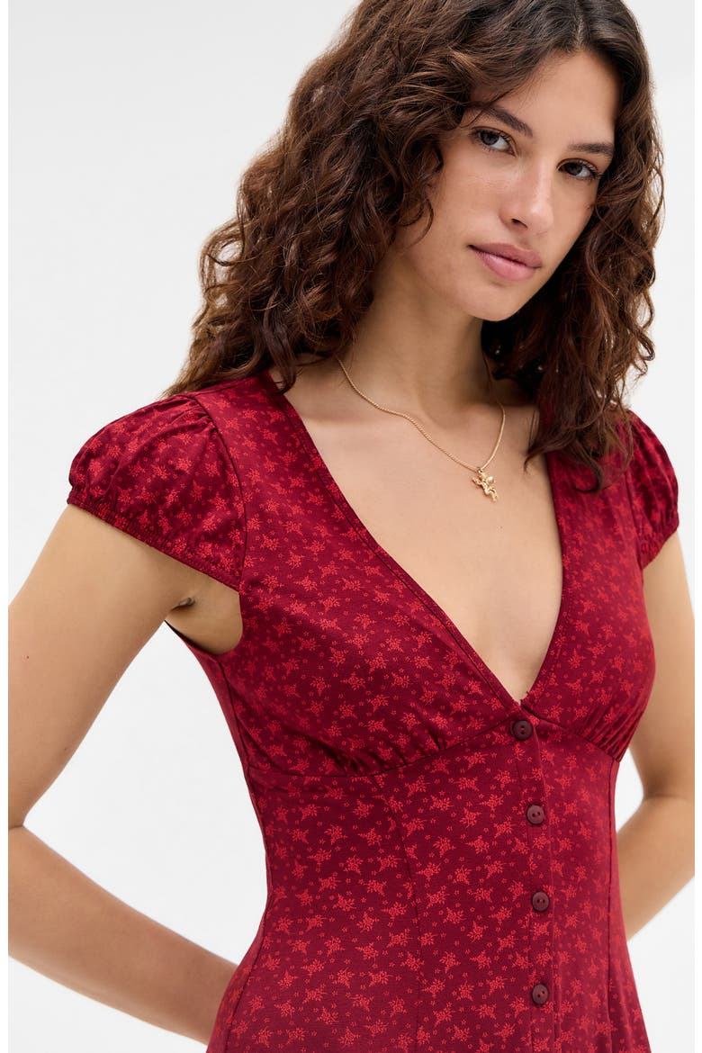 Kiki Polka Dot Fit & Flare Dress, Alternate, color, RED DITSY