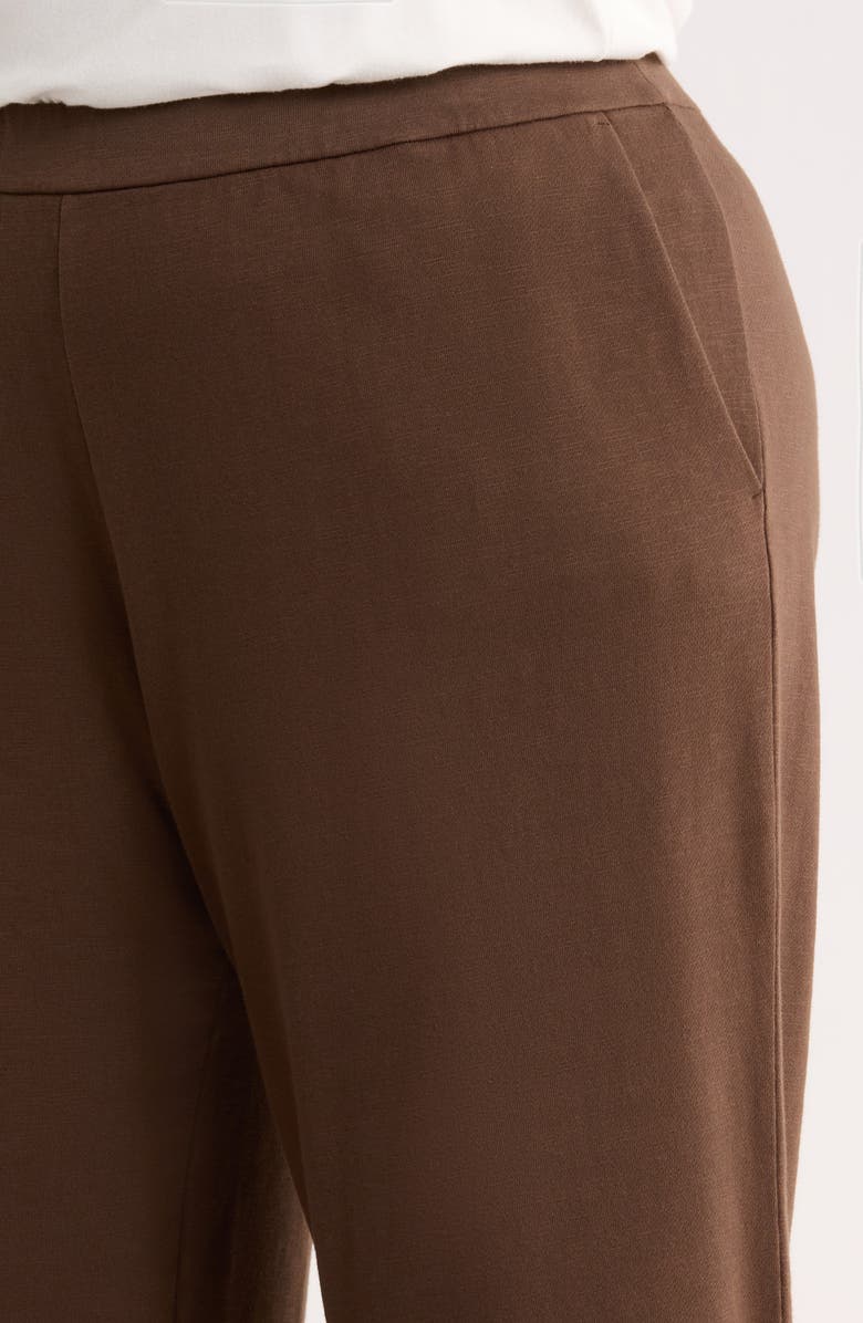 Eileen Fisher Garment Dyed Organic Cotton Terry Wide Leg Pants, Alternate, color, Wren