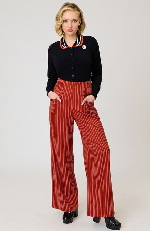 1940s Ginger Wide Leg Pants