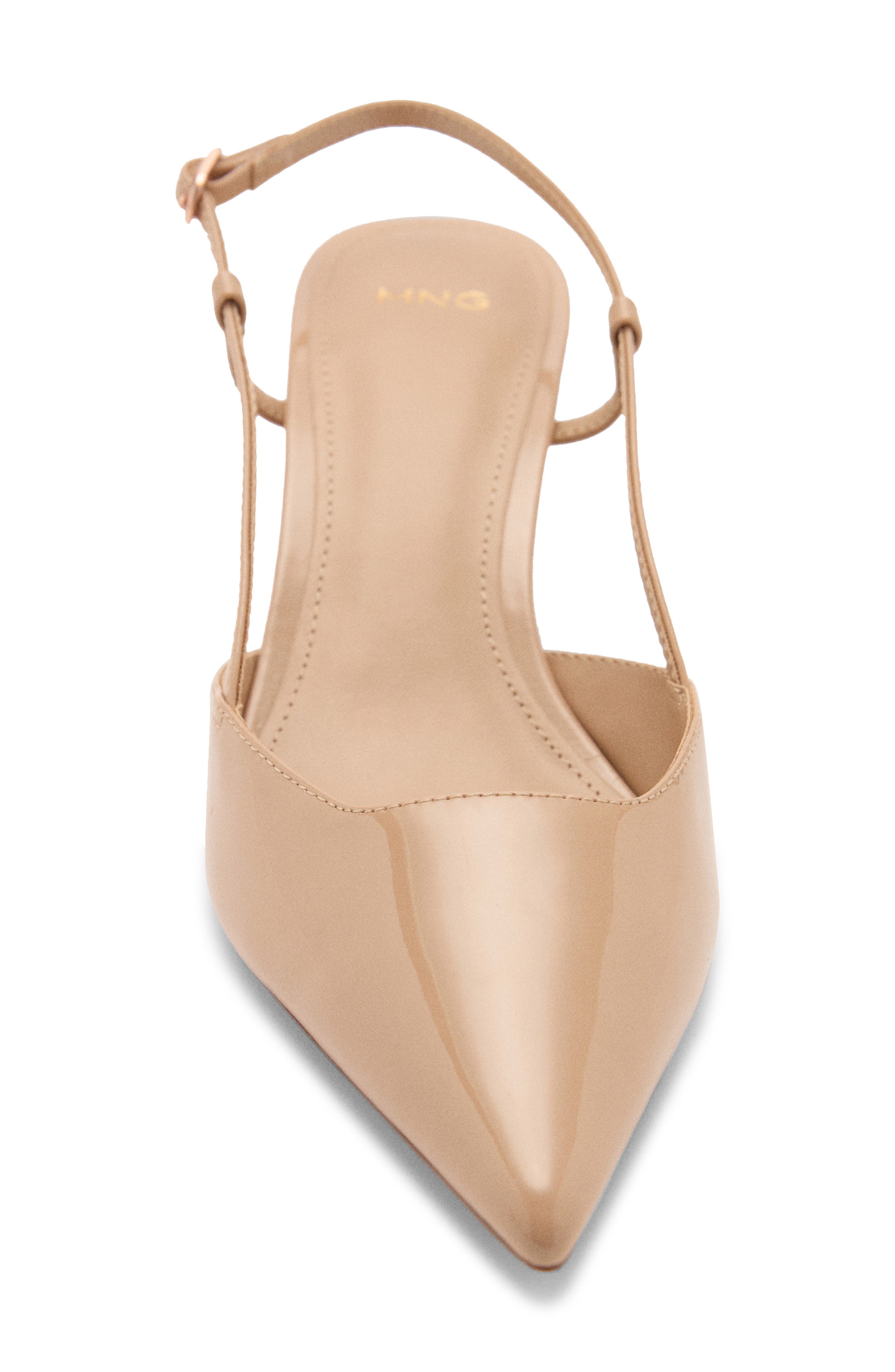 MANGO Slingback Pointed Toe Pump, Alternate, color, Beige