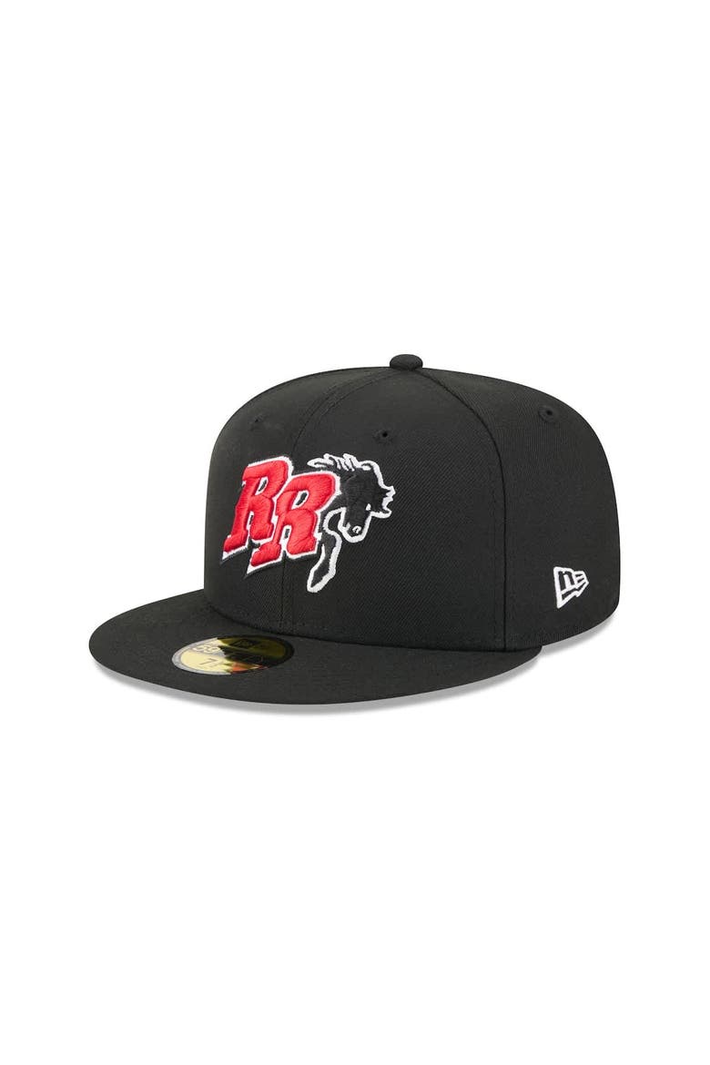 Men's New Era  Black Frisco RoughRiders Theme Nights 59FIFTY Fitted Hat, Main, color, Black