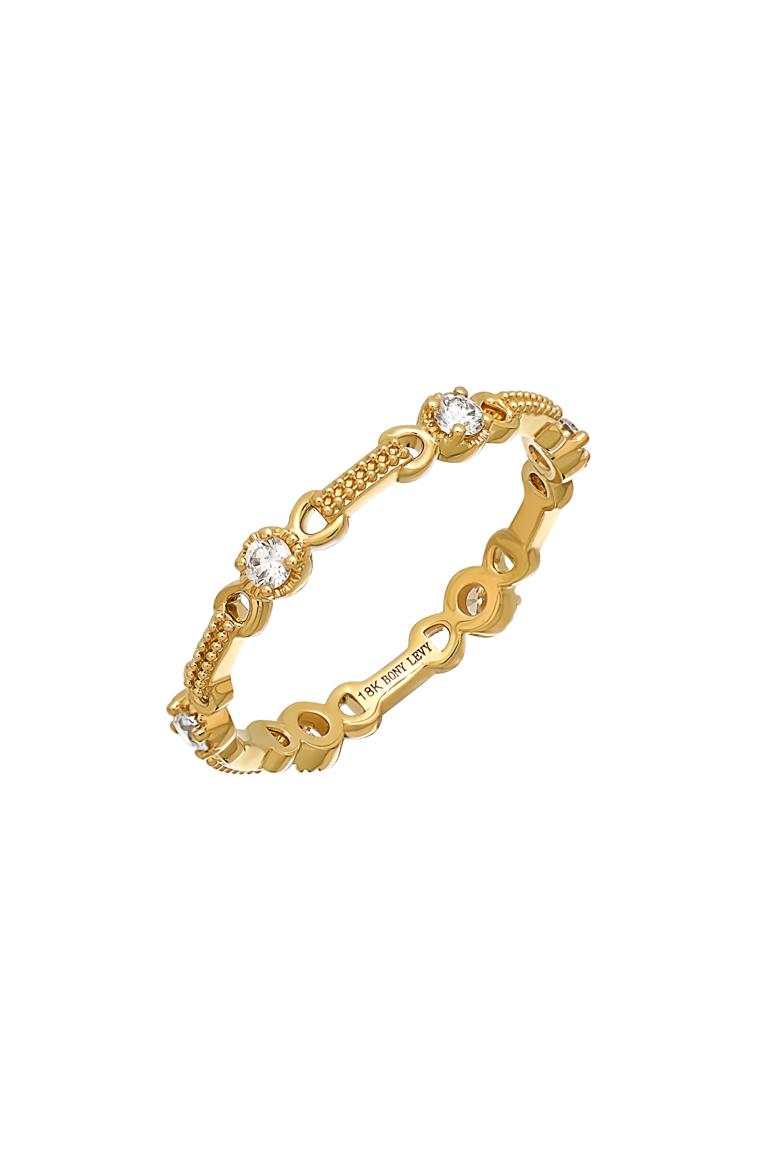 Bony Levy Varda 18K Yellow Gold Diamond Stackable Ring