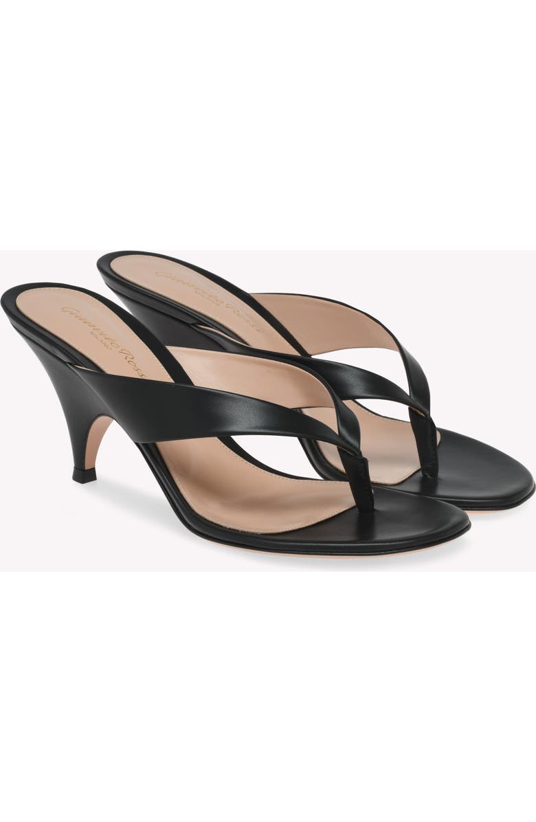 Gianvito Rossi Sofia Thong Mule, Alternate, color, Black Calf Leather