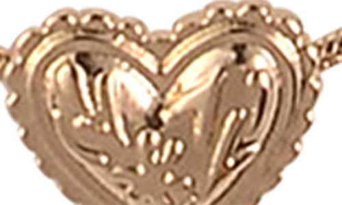 Rachel Rachel Roy Double Chain Heart Pendant Necklace In Gold