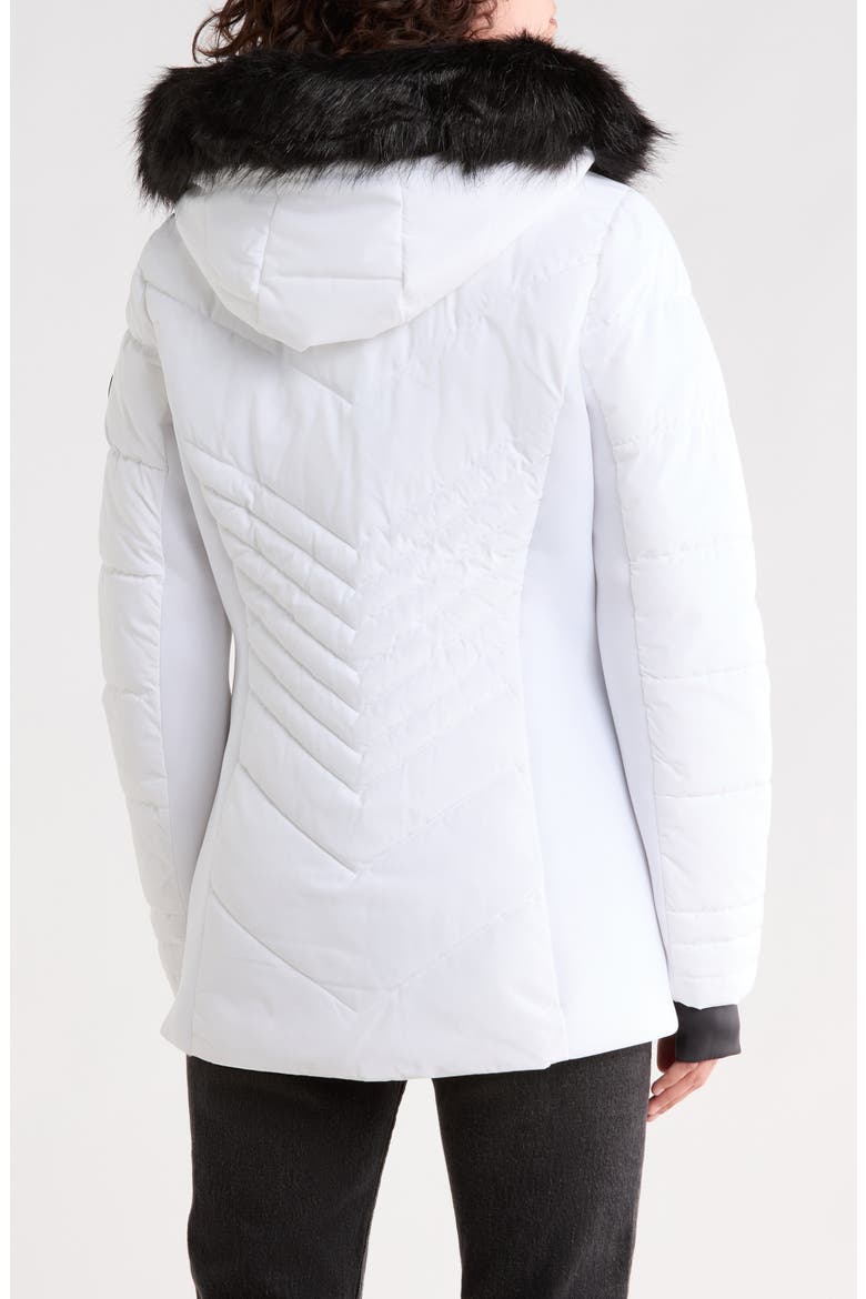 Zip Front Active Puffer Jacket, Alternate, color, WHITE