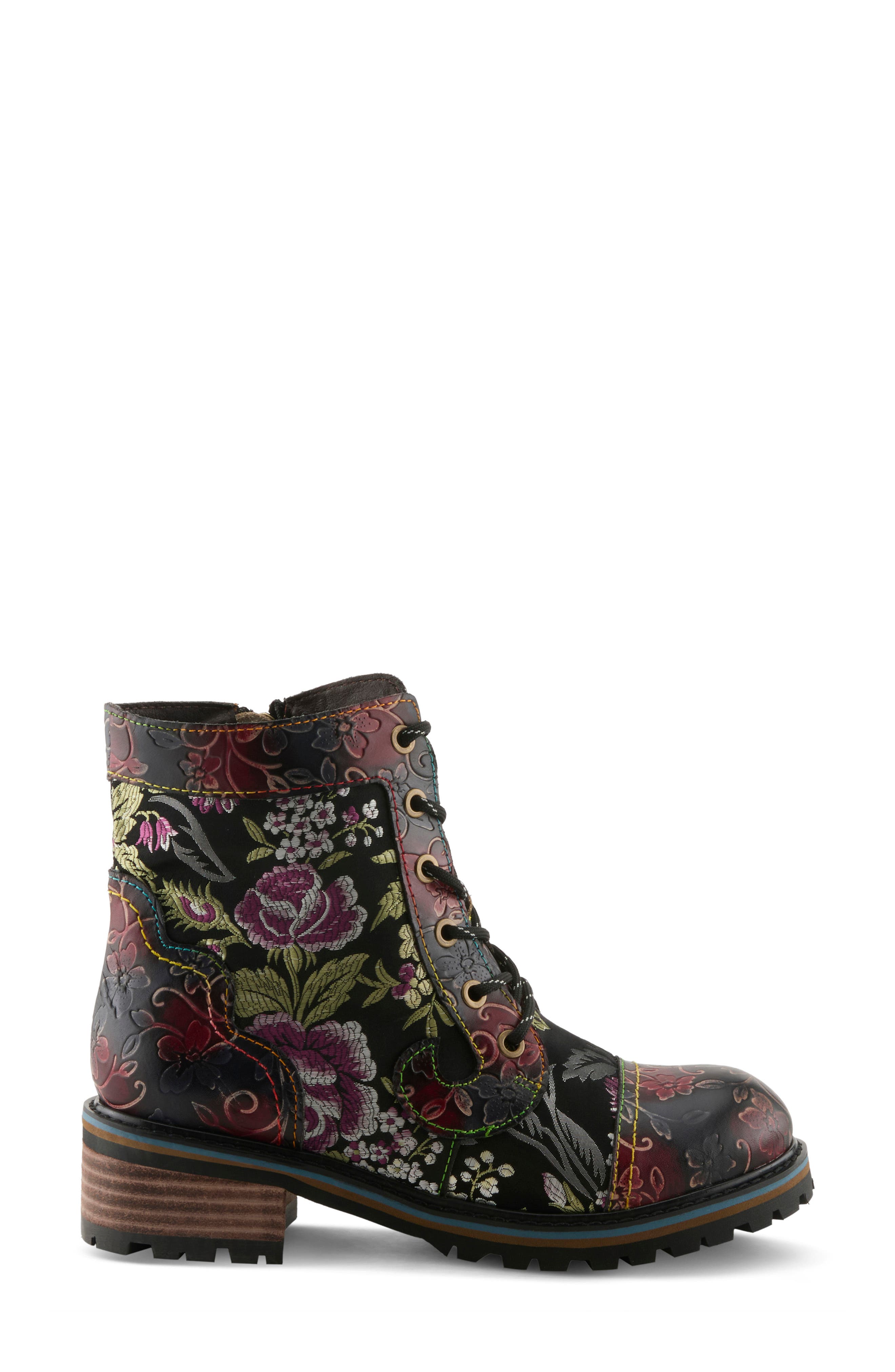 L'Artiste Fantastic Lace-Up Boot, Alternate, color, BLACK MULTI