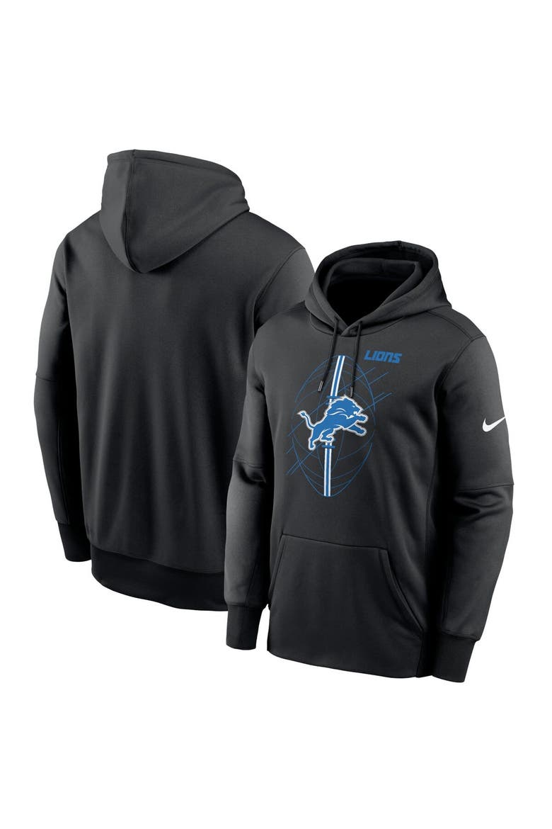 Men's Nike Black Detroit Lions Team Performance Pullover Hoodie, Alternate, color, Black