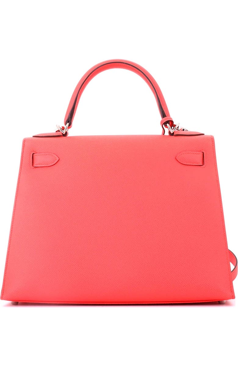 Pre-Owned Hermes Kelly Handbag Pink Epsom with Palladium Hardware 28, Alternate, color, Rose Texas