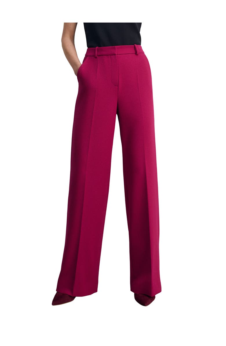 The Fold Adelaide Crepe Trousers, Main, color, Pink