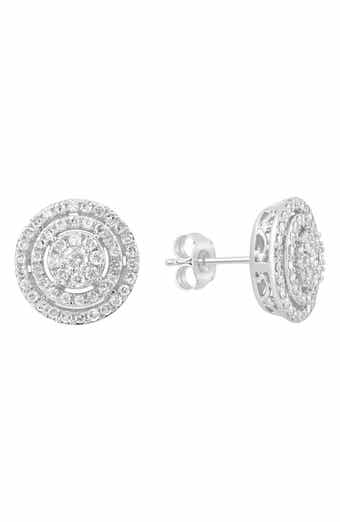 Lab Grown Diamond Sterling Silver Stud Earrings