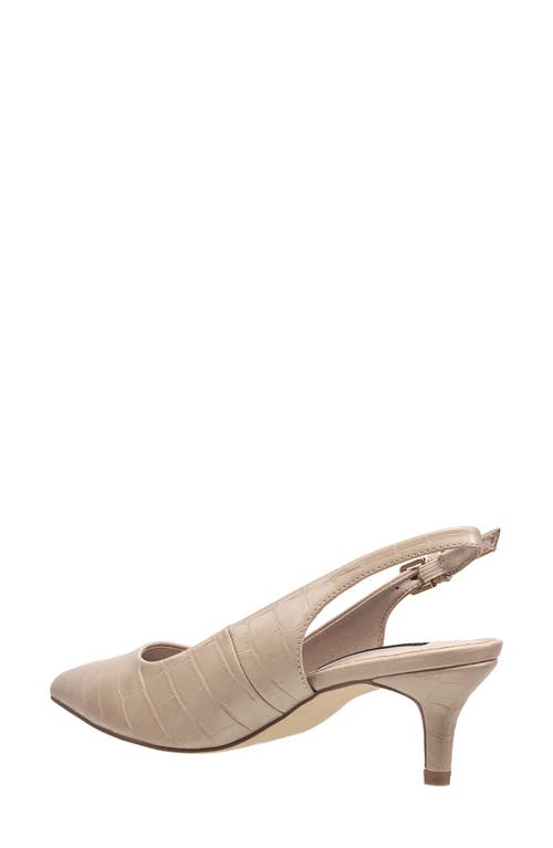 French Connection Women's Quinn Slingback Sandal In Beige Crocodile