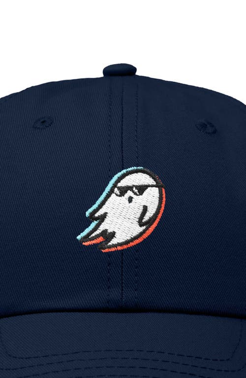 Dalix Ghost Life Embroidered Casual Cap In Navy Blue