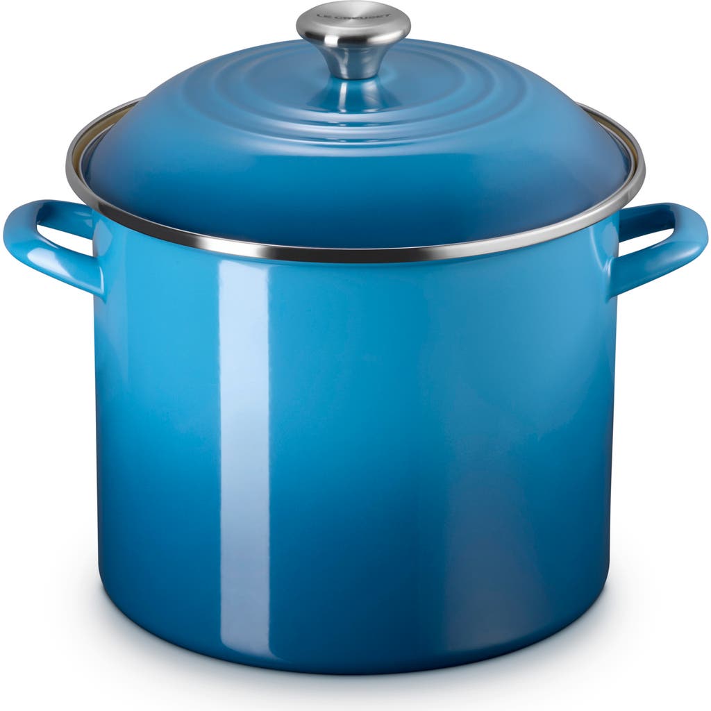 Le Creuset Enameled Stainless Steel Stockpot In Blue