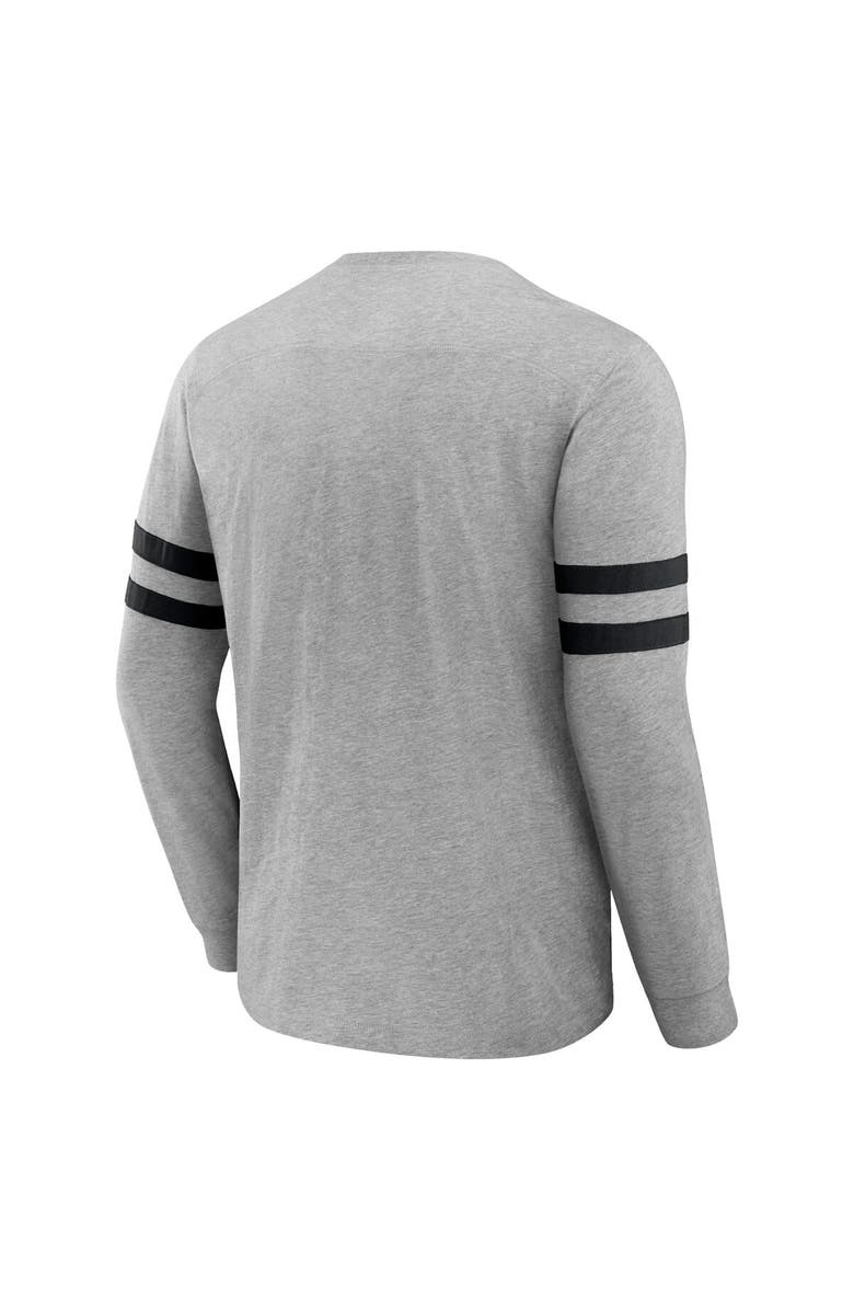 NFL X DARIUS RUCKER Men's NFL x Darius Rucker Collection by Fanatics Heather Gray New Orleans Saints Henley Long Sleeve T-Shirt, Alternate, color, Heather Gray