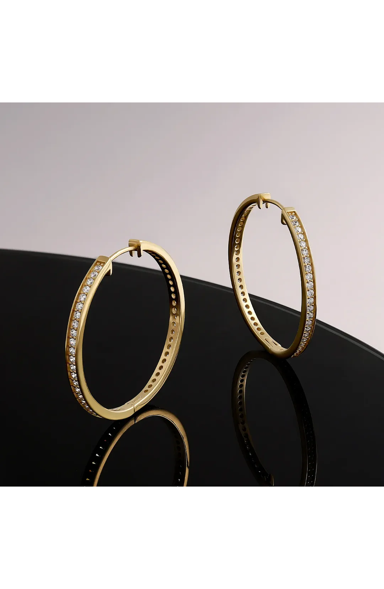 Karma and Luck Gold Hoop Earrings Celestial Radiance, Alternate, color, Gold