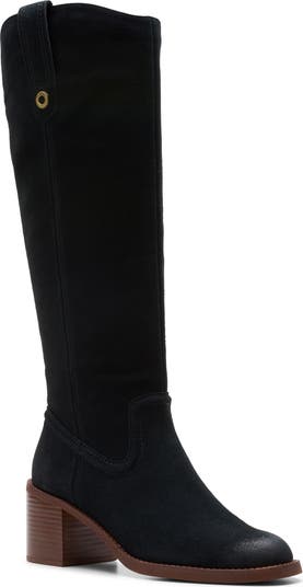 Clarks Chamberly Trim Block Heel Boot in Black