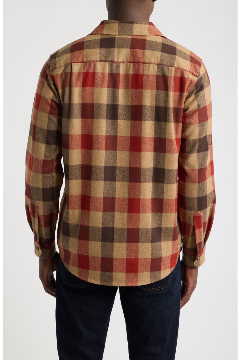 Lodge Plaid Wool Button Up Shirt, Alternate, color, RED MULTI CHECK