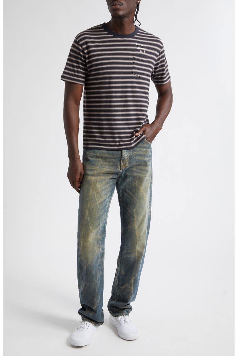 Franz Stripe Organic Cotton Pocket T-Shirt, Alternate, color, BLACK STRIPE