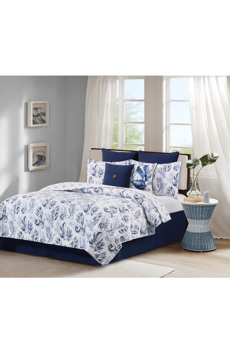 C&F Home Midnight Lagoon Quilt Set Bedding Collection, Main, color, Blue