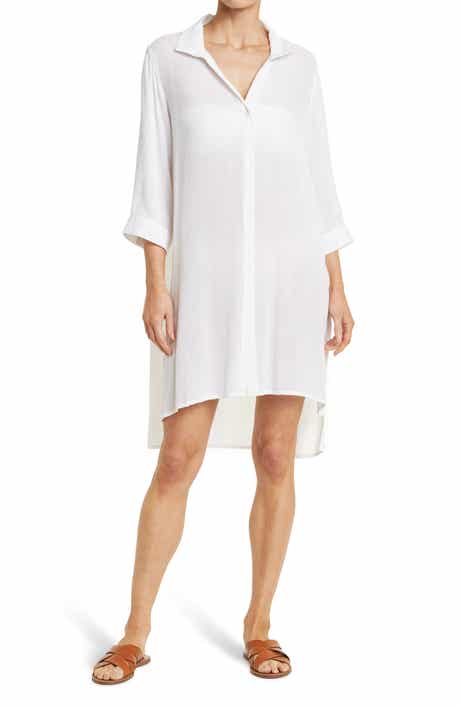 Elan Boyfriend Cover-Up Shirt