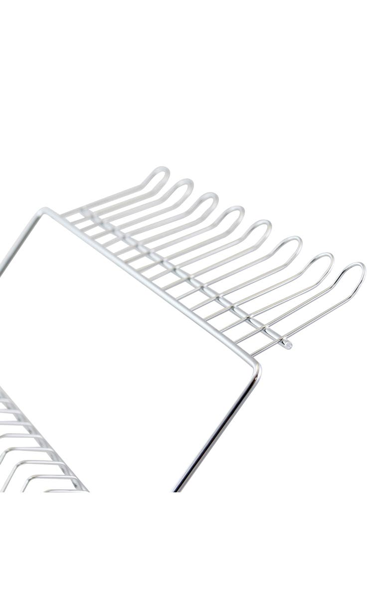 Better Chef 22-inch 2 Tiered Dish Rack with Utensil Caddy, Alternate, color, Silver