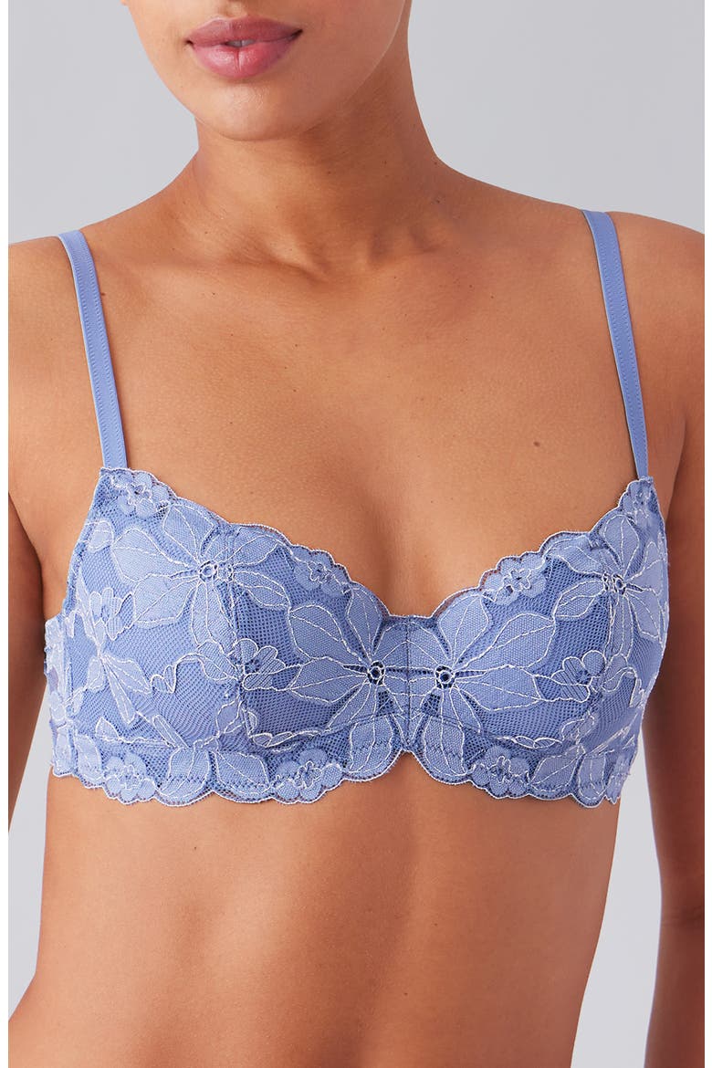 Feeling Famous Underwire Balconette Bra, Main, color, COUNTRY BLUE