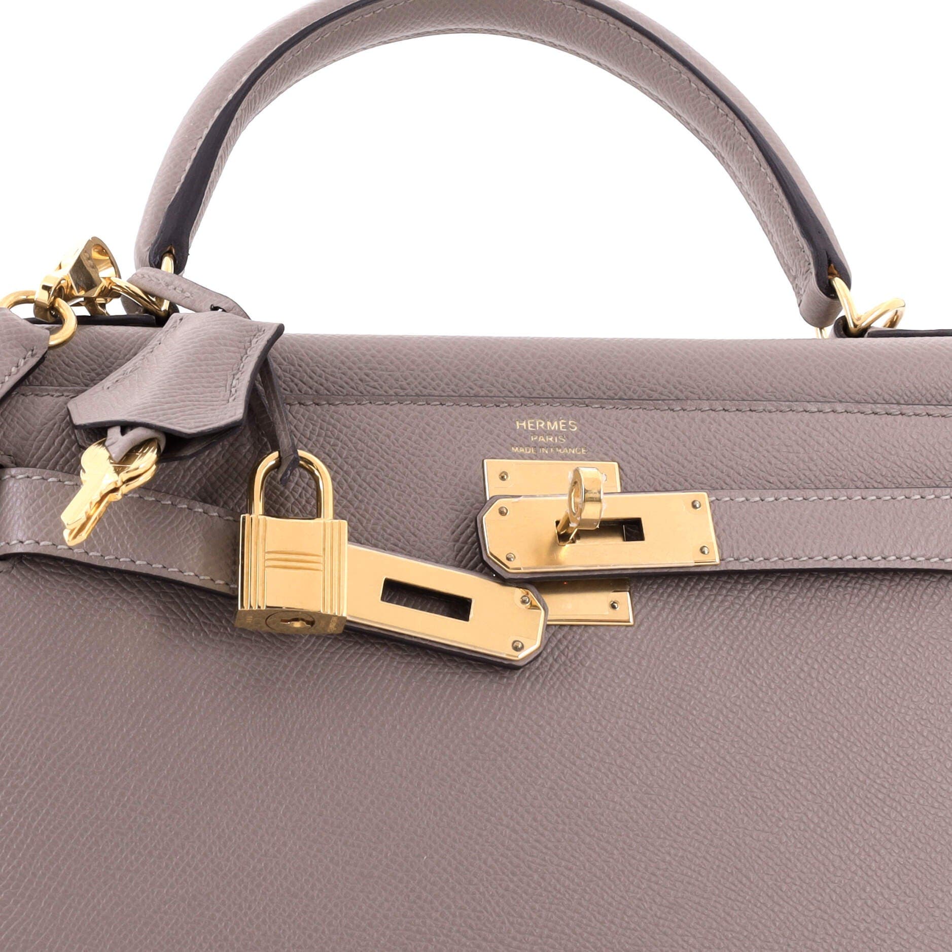Kelly Handbag Grey Epsom with Gold Hardware 28, Alternate, color, Grey