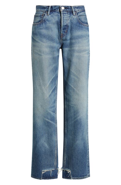 Moussy Vintage Maytown Low Rise Straight Leg Jeans In Blue