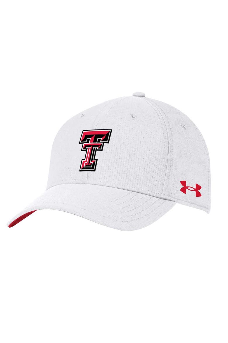 Men's Under Armour White Texas Tech Red Raiders CoolSwitch AirVent Adjustable Hat, Main, color, White
