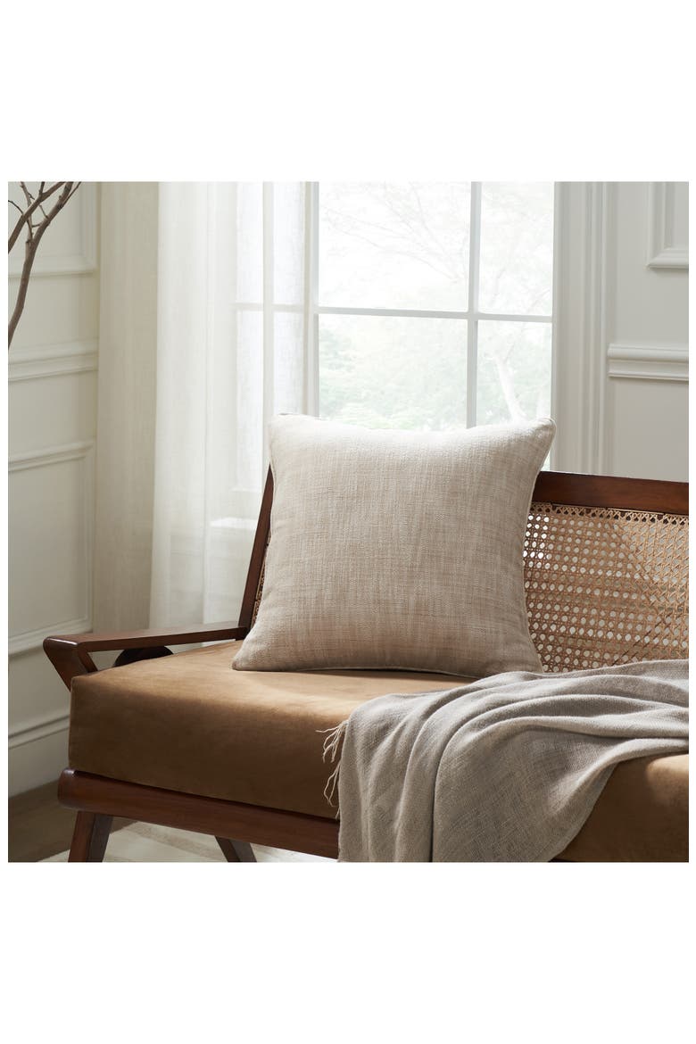 Amal Textured Throw Pillow, Alternate, color, BEIGE