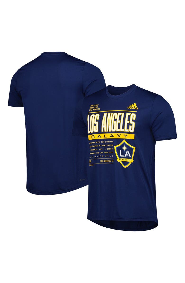 adidas Men's adidas Navy LA Galaxy Club DNA Performance T-Shirt, Main, color, Navy