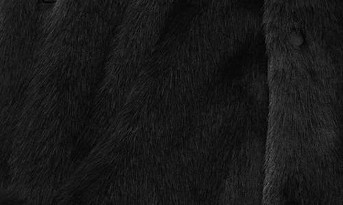 Cult Of Individuality Embroidered Faux Fur Jacket In Black