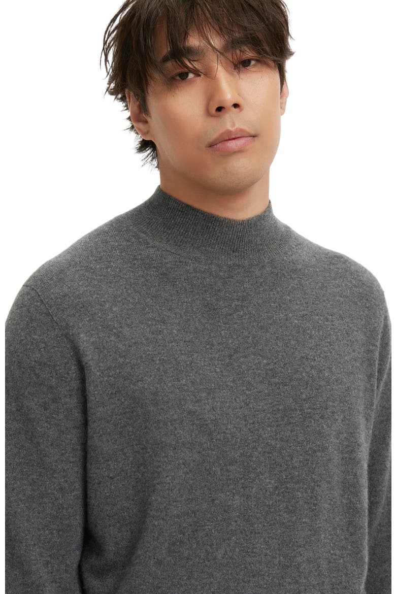 Essential Mock Neck Cashmere Sweater, Alternate, color, plum kitten