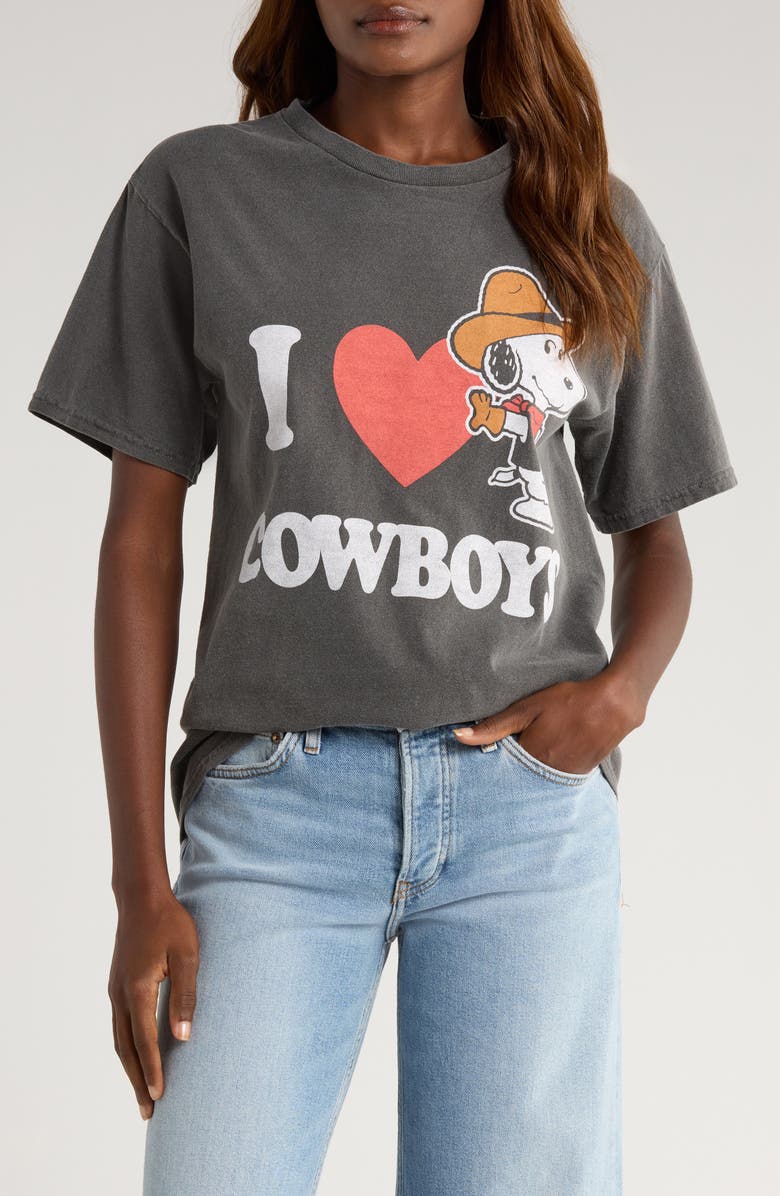 Junk Food Peanuts<sup>®</sup> Snoopy Cotton Graphic T-Shirt, Main, color, Vintage Black