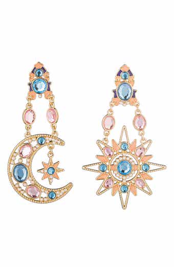 Star & Moon Dangle Earrings