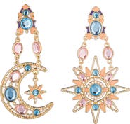 EYE CANDY LOS ANGELES Star & Moon Dangle Earrings