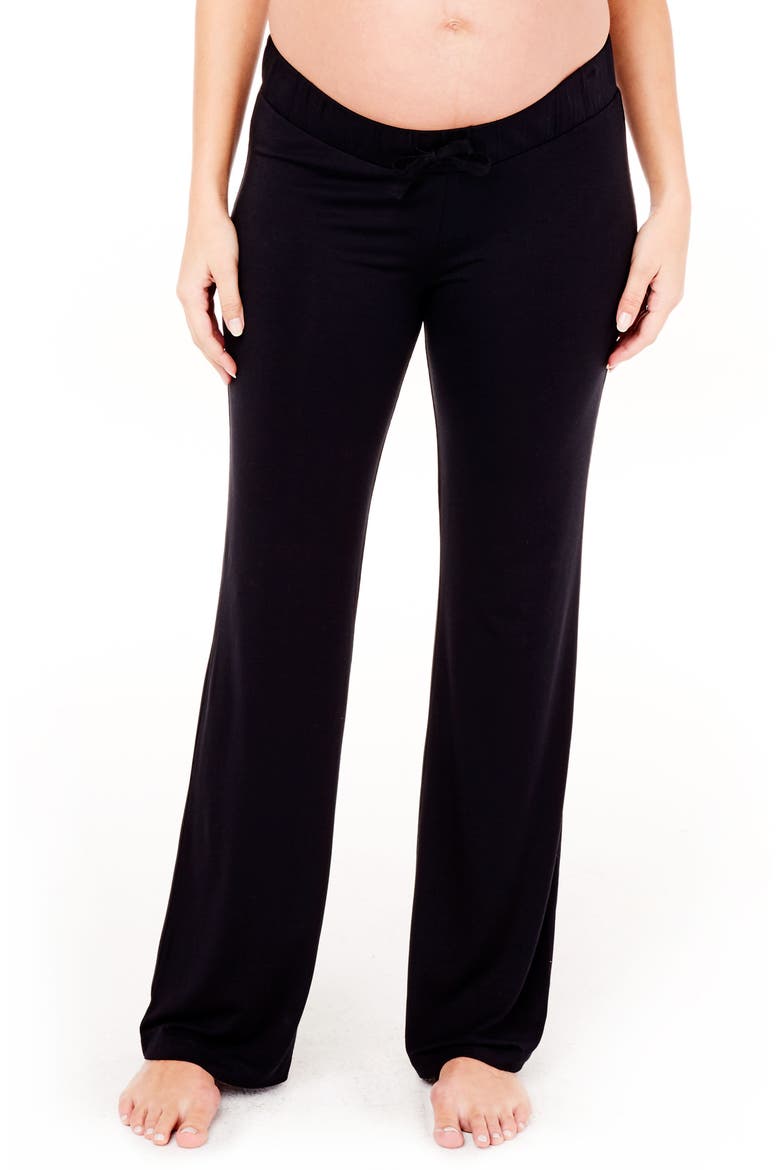 Ingrid & Isabel® Maternity Lounge Pants, Main, color, JET BLACK