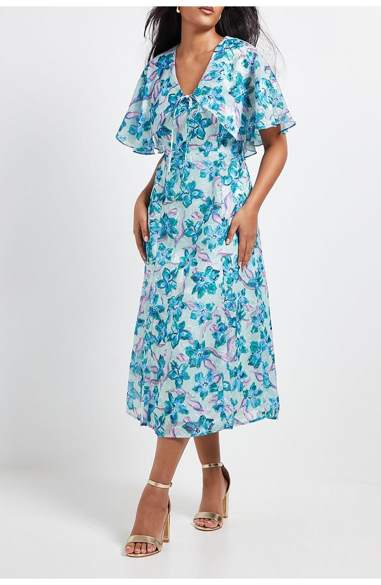 Wallis Petite Floral Midi Dress, Alternate, color, Mint