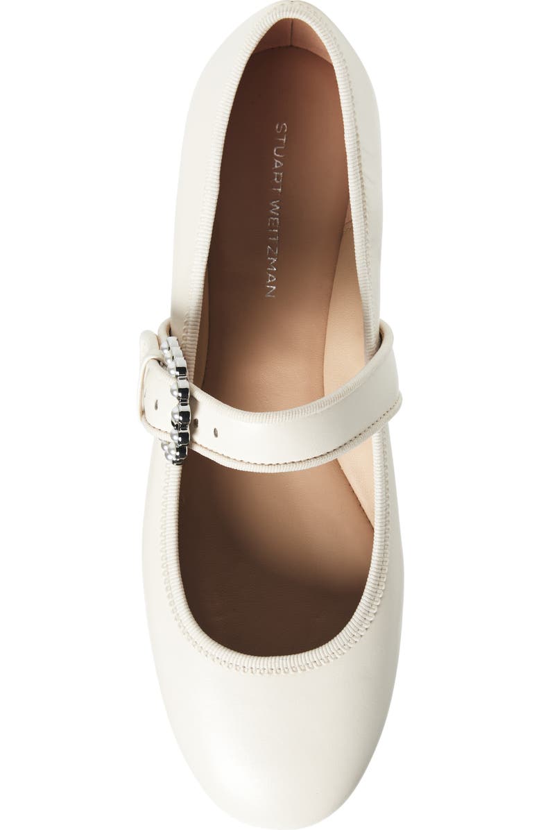 Stuart Weitzman Piper Mary Jane Ballet Flat, Alternate, color, Chalk