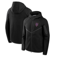 Nike Men's Nike Black New York Mets Tech Fleece Raglan Full-Zip Windrunner Hoodie